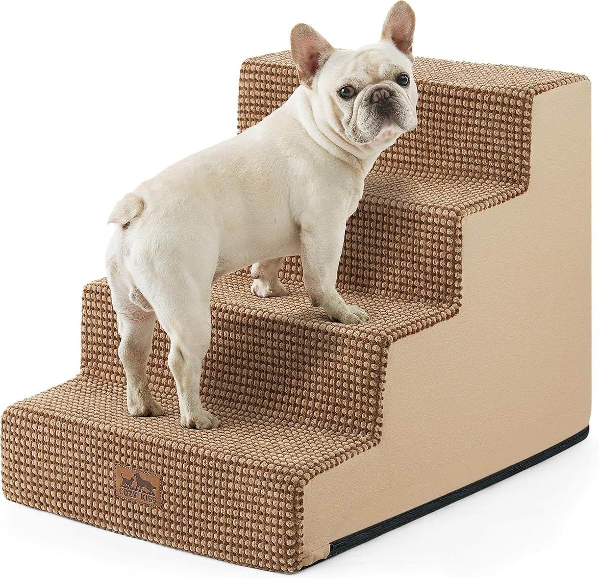 Dog Stairs for Small Dogs, 4 Tier Wider Pet Stairs for Couch and Beds, 17.7" H Non-Slip Dog Steps