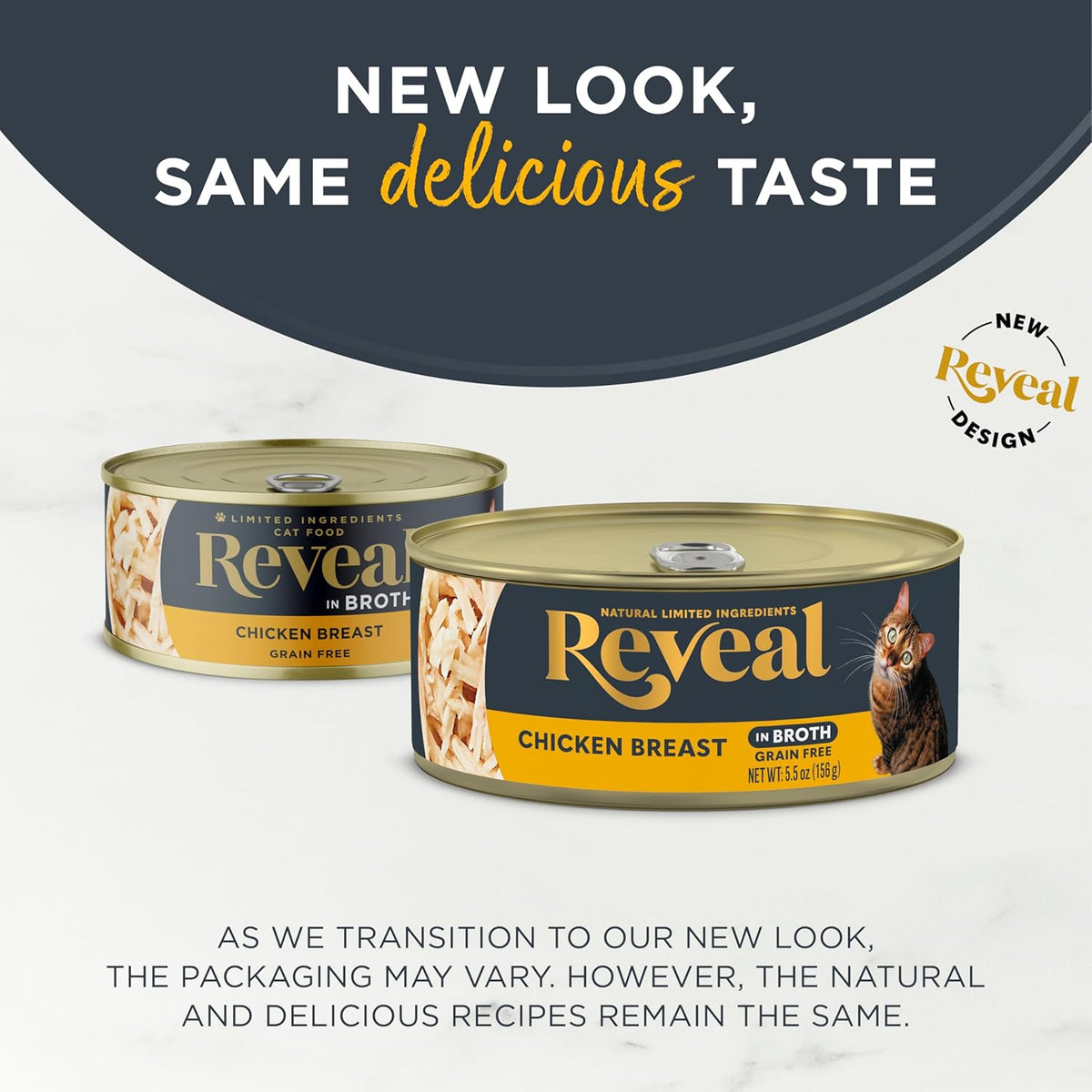 Reveal Natural Wet Cat Food, 12 Count, Grain Free, Limited Ingredient Canned Food for Cats, Chicken