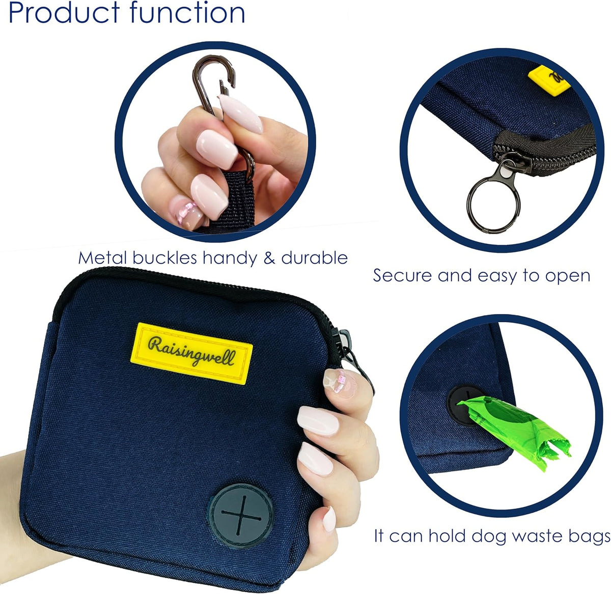 Dog Treat Pouch for Pet Walking and Training with Clicker Poop Bags Small Fanny Zipper Pack Holder