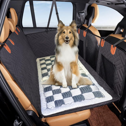 VClife Plaid Dog Car Bed Mat, Non-Slip Backseat Extender Pet Blanket, Washable Dog Bed Mat for