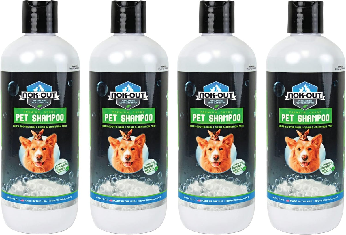 NOK OUT Premium Grade Pet Shampoo for Dogs and Cats, Veterinary Strength and Odor Eliminator