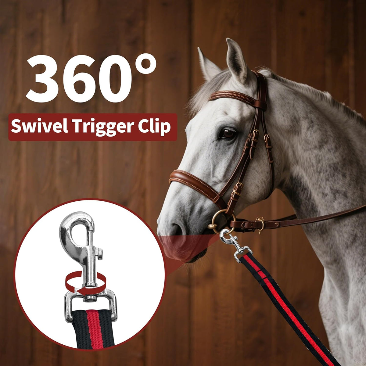 Lunge Line for Horse, Premium Equine Lunge Line with Swivel Bolt Snap for Accurate Equestrian
