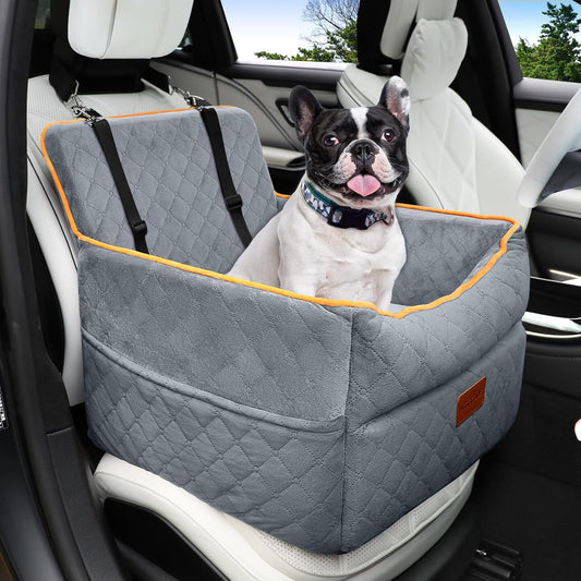 Dog Car Seat for Small Medium Dogs, Memory Foam Puppy Dog Booster Seat with Thick Cushion for Dogs