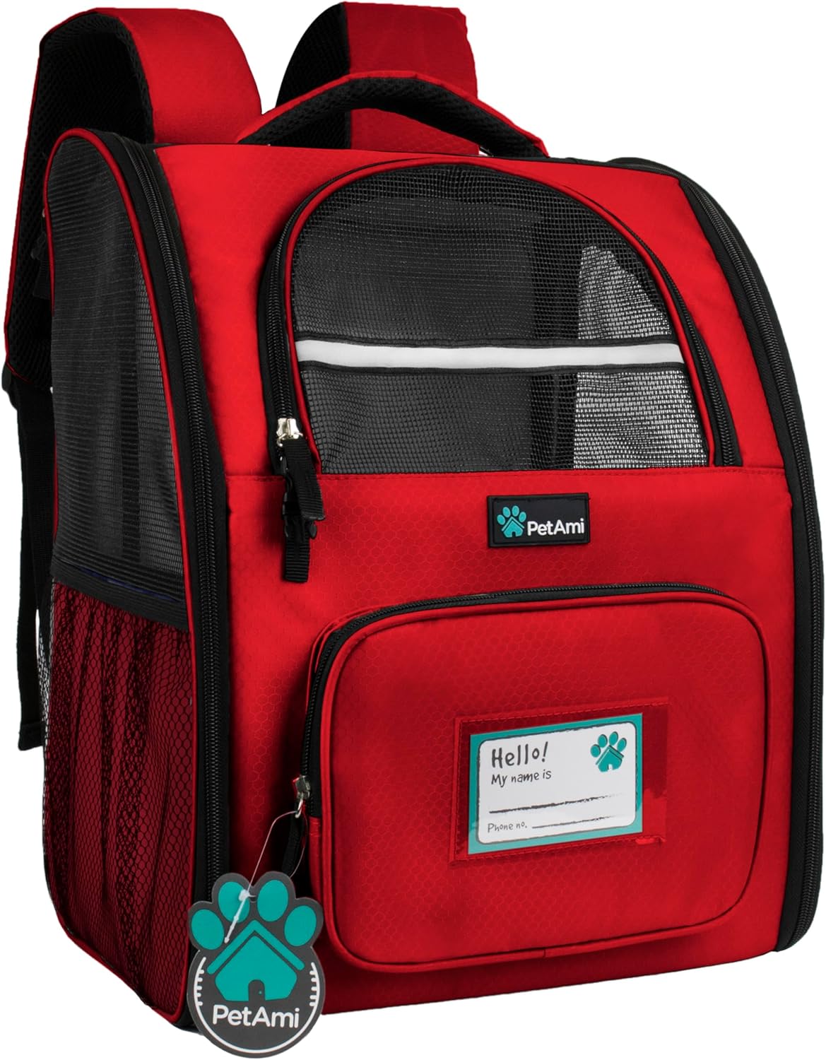 PetAmi Dog Backpack Carrier for Small Large Cat, Pet, Puppy, Ventilated Pet Hiking Backpack Travel