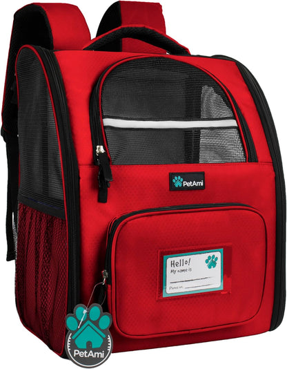 PetAmi Dog Backpack Carrier for Small Large Cat, Pet, Puppy, Ventilated Pet Hiking Backpack Travel