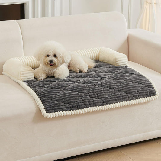 HAOMAIJIA Dog Couch Bed for Medium Dogs, Non Slip Pet Couch Covers for Sofa Thick Soft Washable Dog