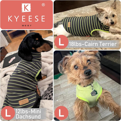 KYEESE 2Pack Dog Sweater Stretchy Dogs Clothes Soft Dachshund Clothes Warm Pet Coats Dog Sweaters