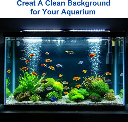 ELEBOX Aquarium Background Blue Black Fish Tank Background Picture 2 Sides Fish Backdrop for