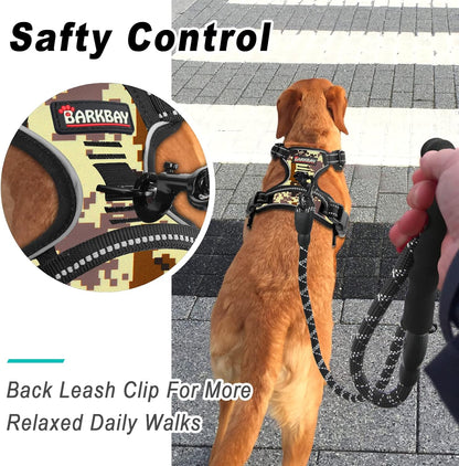 BARKBAY No Pull Dog Harness Large Step in Reflective Dog Harness with Front Clip and Easy Control