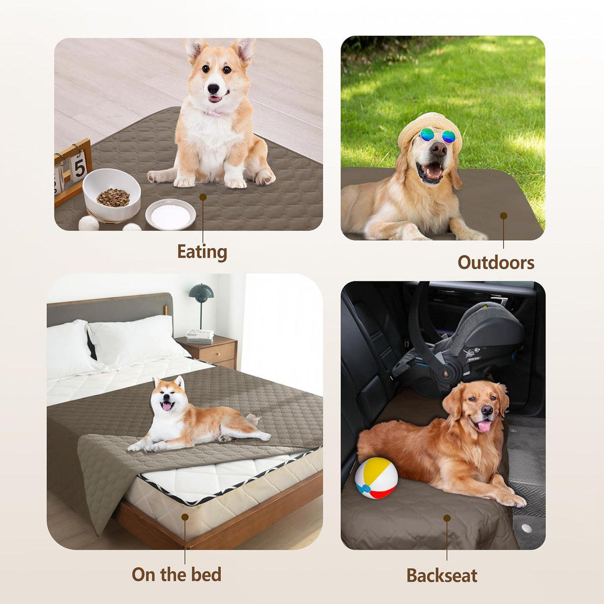 gogobunny 100% Double Sided Waterproof Dog Blanket Soft Pet Bed Cover Reversible Protect Furniture