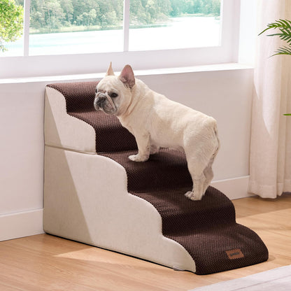Dog Stairs for High Beds - Pet Stairs Ramp for Couch, 35D Foam Dog Steps for Small to Large Pets
