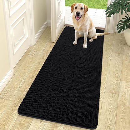 OLANLY Dog Door Mat for Muddy Paws 70x24, Absorbs Moisture and Dirt, Absorbent Non-Slip Washable