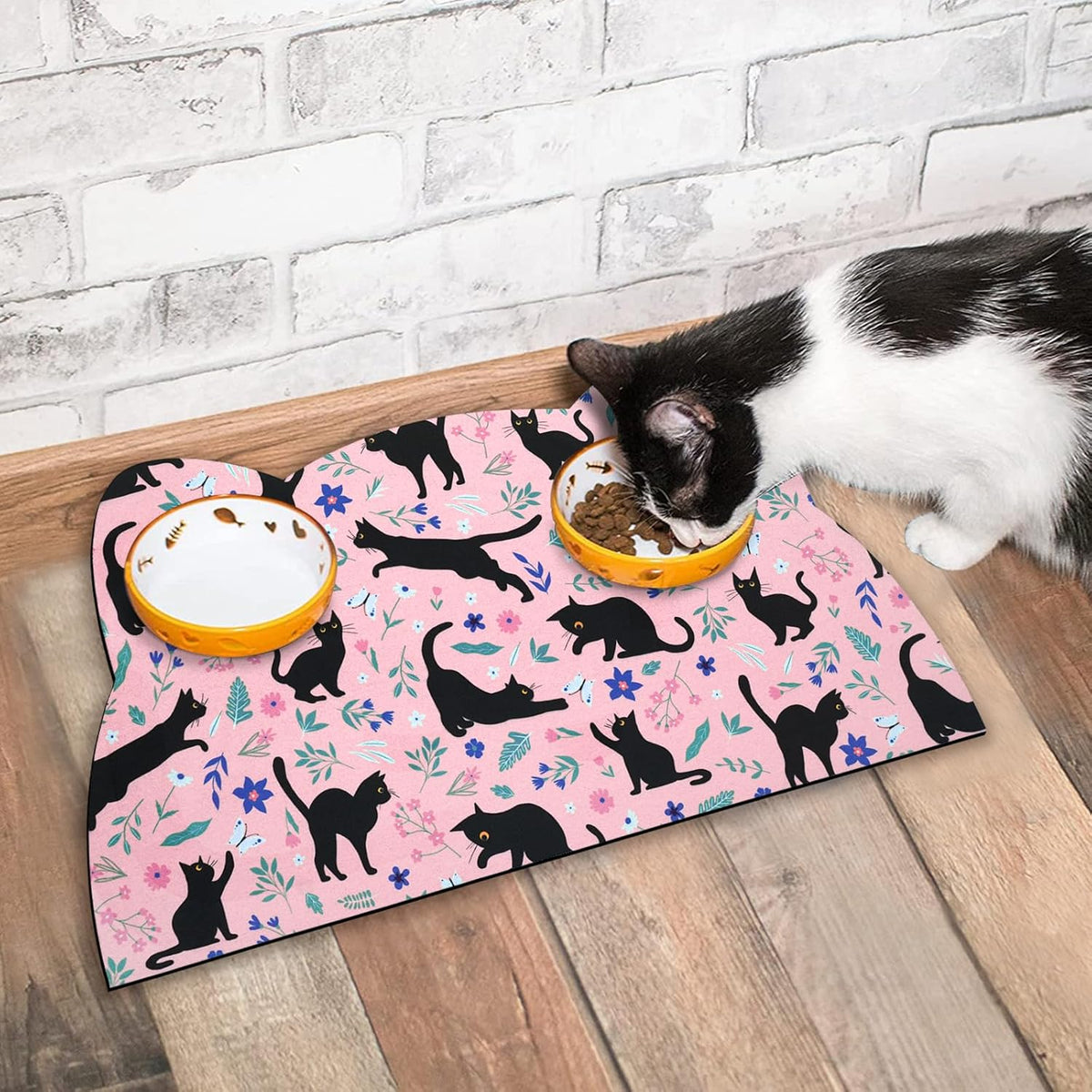 Cat Food Mats for Floor, Dog Water Bowl Mats Pet Feeding Absorbent Placemats for Food and Water