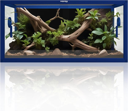 50 Gallon Bearded Dragon Tank, Reptile Enclosure for Easy Maintenance, Front Opening Reptile Tank