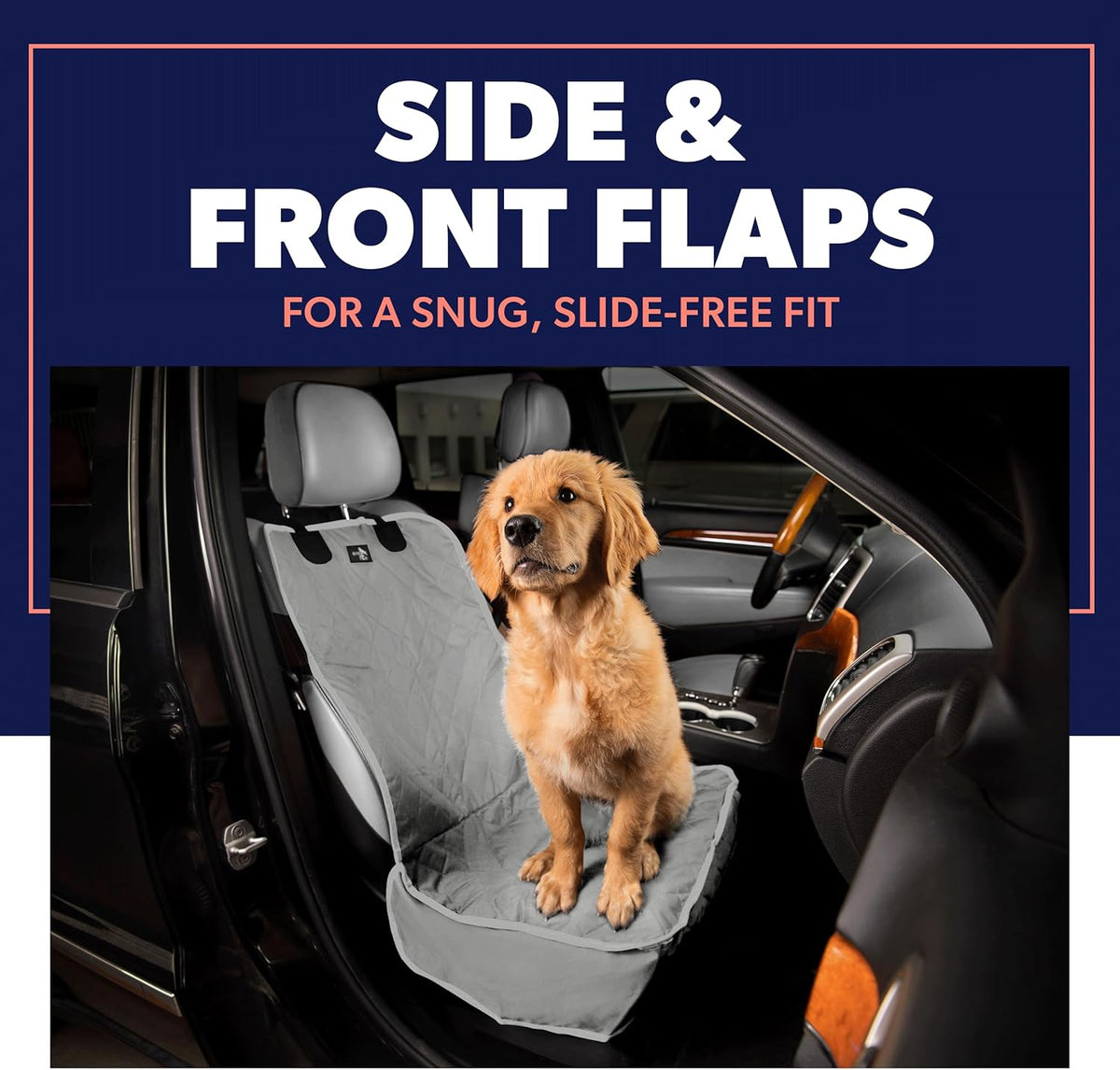 Active Pets Dog Car Seat Cover, Waterproof Front Seat Protector for SUV Truck Sedan, Pet Safety