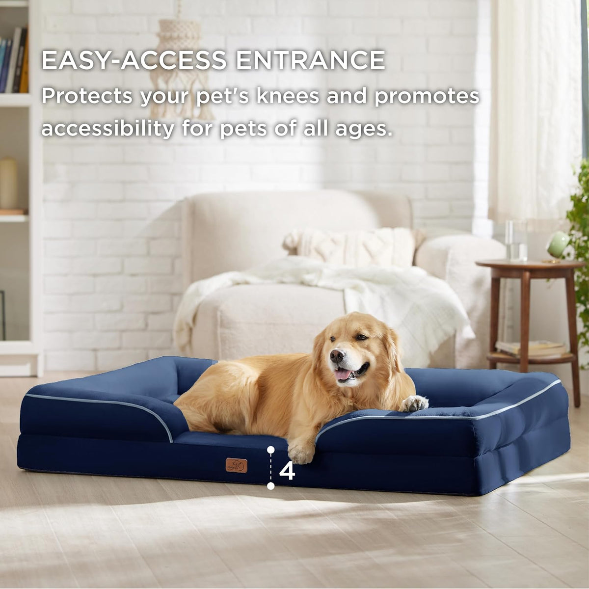 Bedsure XL Plus Orthopedic Dog Bed for Extra Large Dogs - Washable XLarge Dog Cat Bed Waterproof