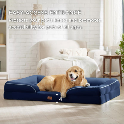 Bedsure XL Plus Orthopedic Dog Bed for Extra Large Dogs - Washable XLarge Dog Cat Bed Waterproof