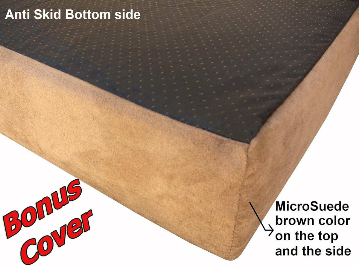 Dogbed4less Luxury XXL Orthopedic Memory Foam Dog Bed for Extra Large Dogs with Durable Waterproof