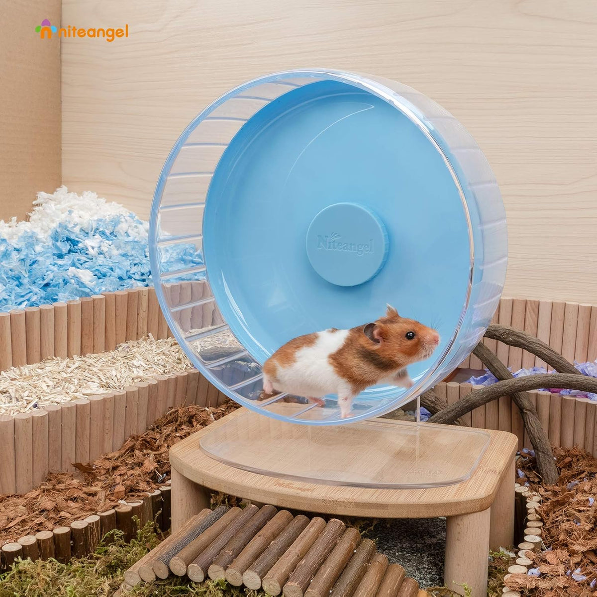 Niteangel Super-Silent Hamster Exercise Wheels: - Quiet Spinner Hamster Running Wheels with