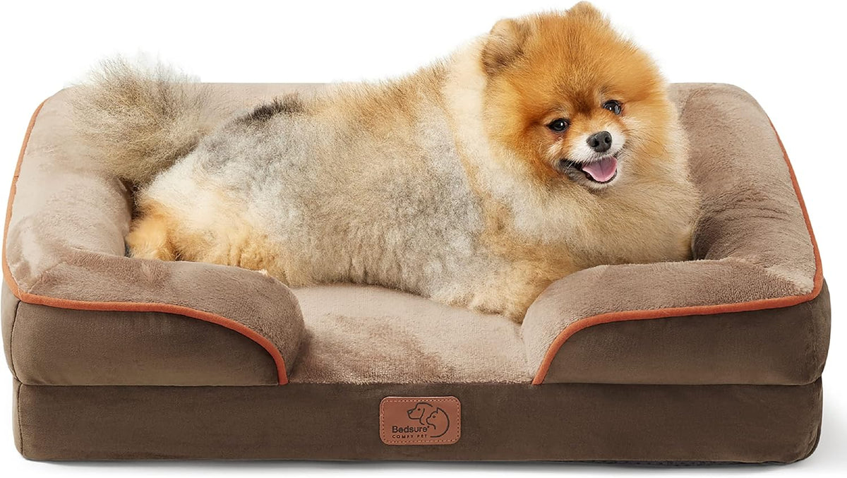 Bedsure Orthopedic Dog Beds for Small Dogs - Washable Small Dog Cat Bed Waterproof, Comfort Pet