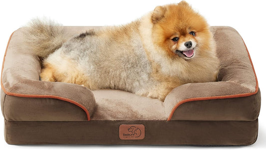 Bedsure Orthopedic Dog Beds for Small Dogs - Washable Small Dog Cat Bed Waterproof, Comfort Pet