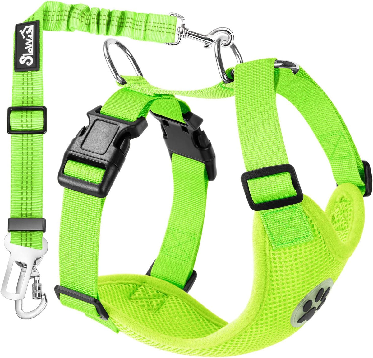 Lukovee Dog Seat Belt for Car, Adjustable Dog Car Harness for Large Medium Small Dogs, Soft Padded