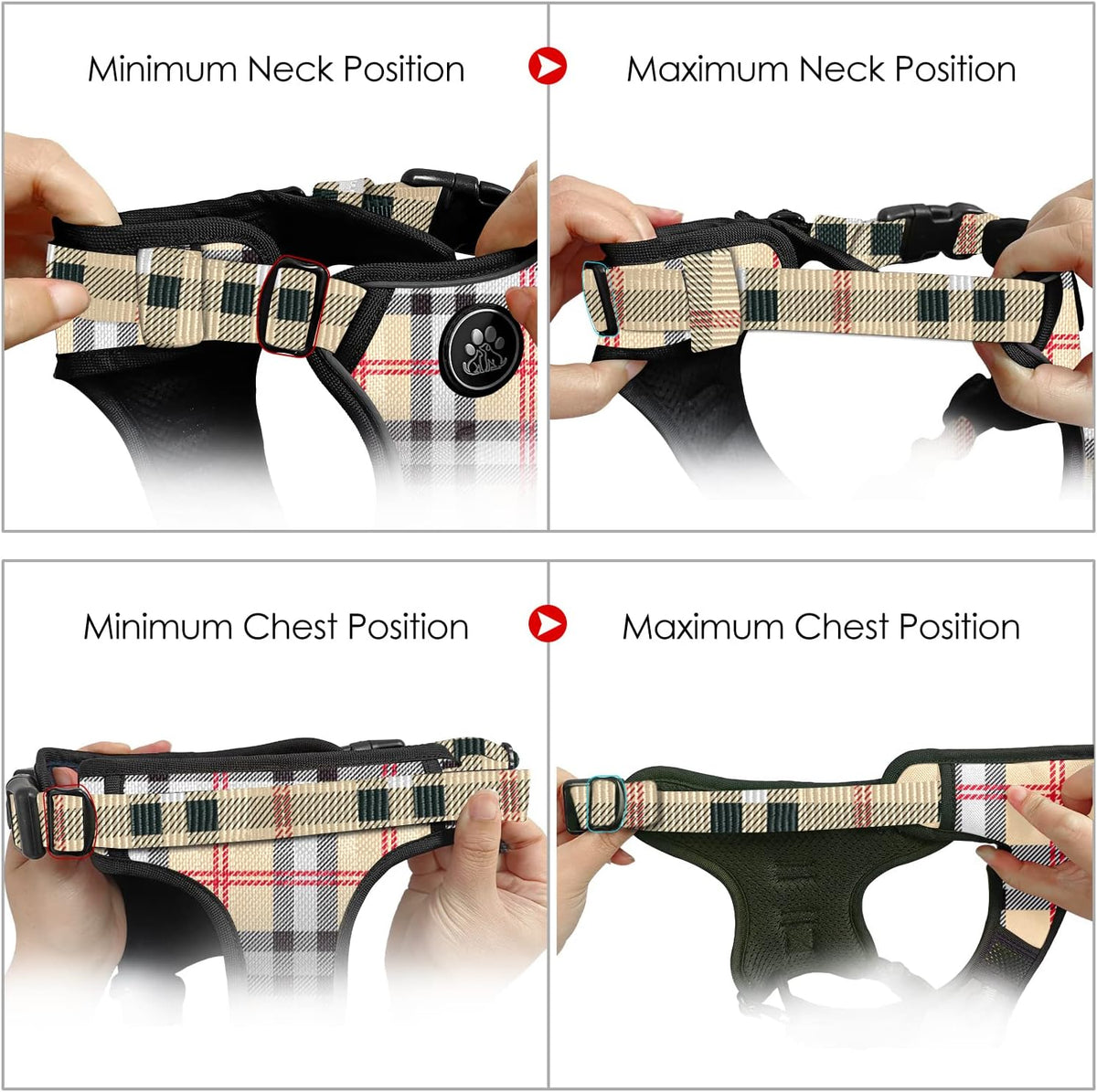 NESTROAD No Pull Dog Harness with Leash, Reflective No Choke Pet Vest Harness,Adjustable Soft
