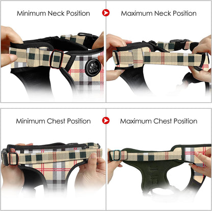 NESTROAD No Pull Dog Harness with Leash, Reflective No Choke Pet Vest Harness,Adjustable Soft