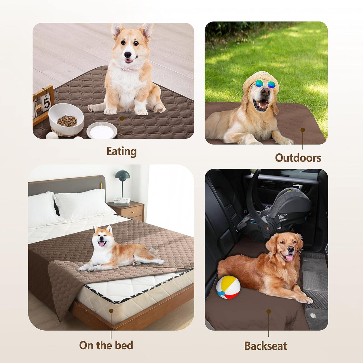 gogobunny 100% Double-Sided Waterproof Dog Bed Cover Pet Blanket Sofa Couch Furniture Protector for