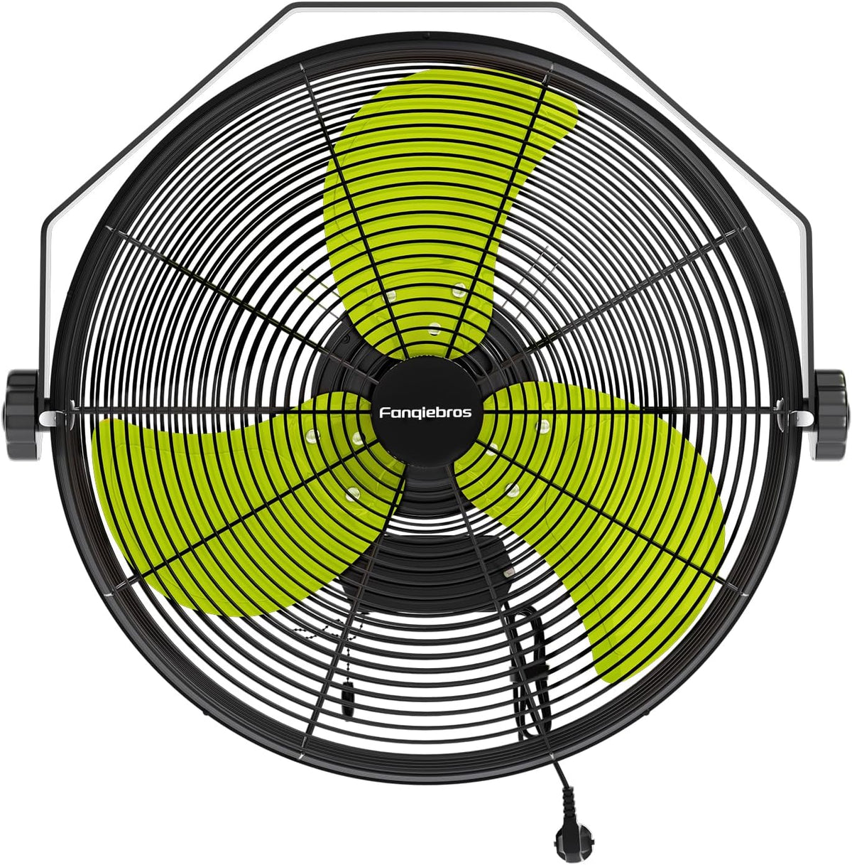 4580 CFM 18 inch High Velocity Wall Mounted Fan, 3-Speed Metal Fan with Sealed Motor, 360 Degree