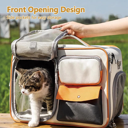 Dog Backpack, Pet Backpack with Upgrade Waist Cushion Design to Better Fit The Waist, Ventilated