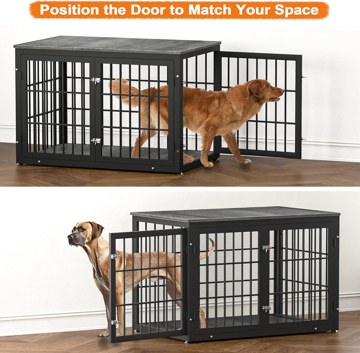 48 Inch Heavy Duty Dog Crate Furniture for Large Dogs, Decorative Pet House End Table, Extra Large