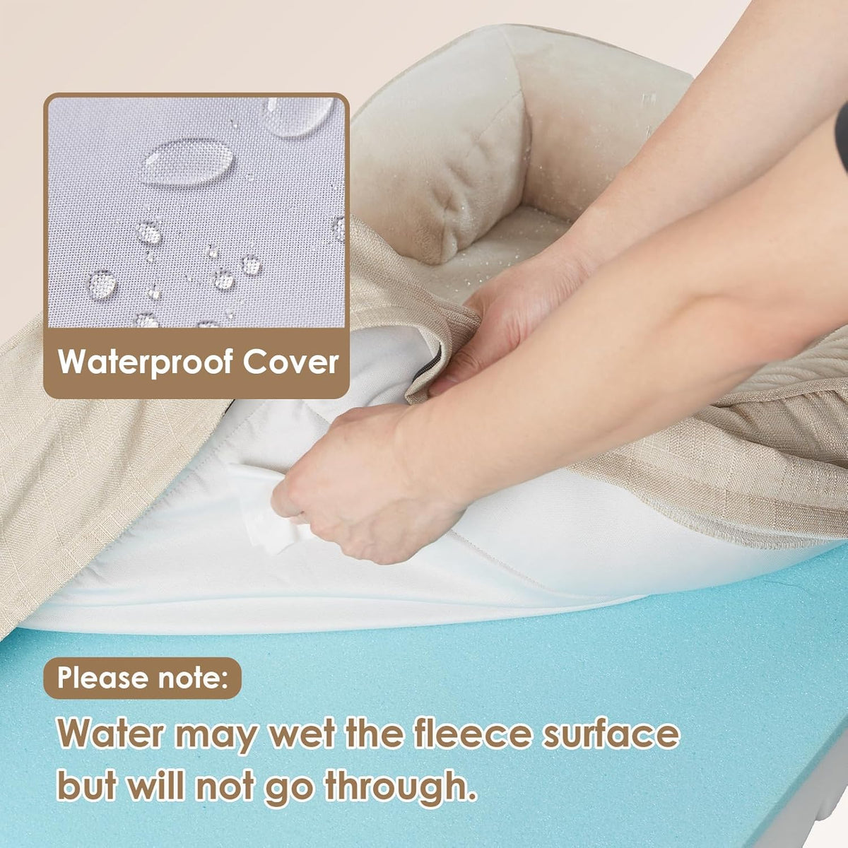 EHEYCIGA Orthopedic Dog Bed for Small Dogs, Waterproof Memory Foam Small Dog Beds with Sides
