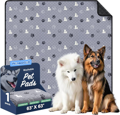 Washable Pee Pads, Puppy Pee Pad for Dogs, 1 Pack Absorbent Reusable Training Dog Pads Pet Puppy