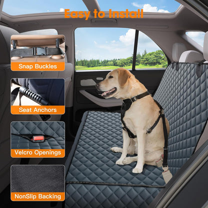 MIXJOY Dog Car Cover for Back Seat Cover Protector Waterproof Dog Seat Covers for Cars, Car Seat