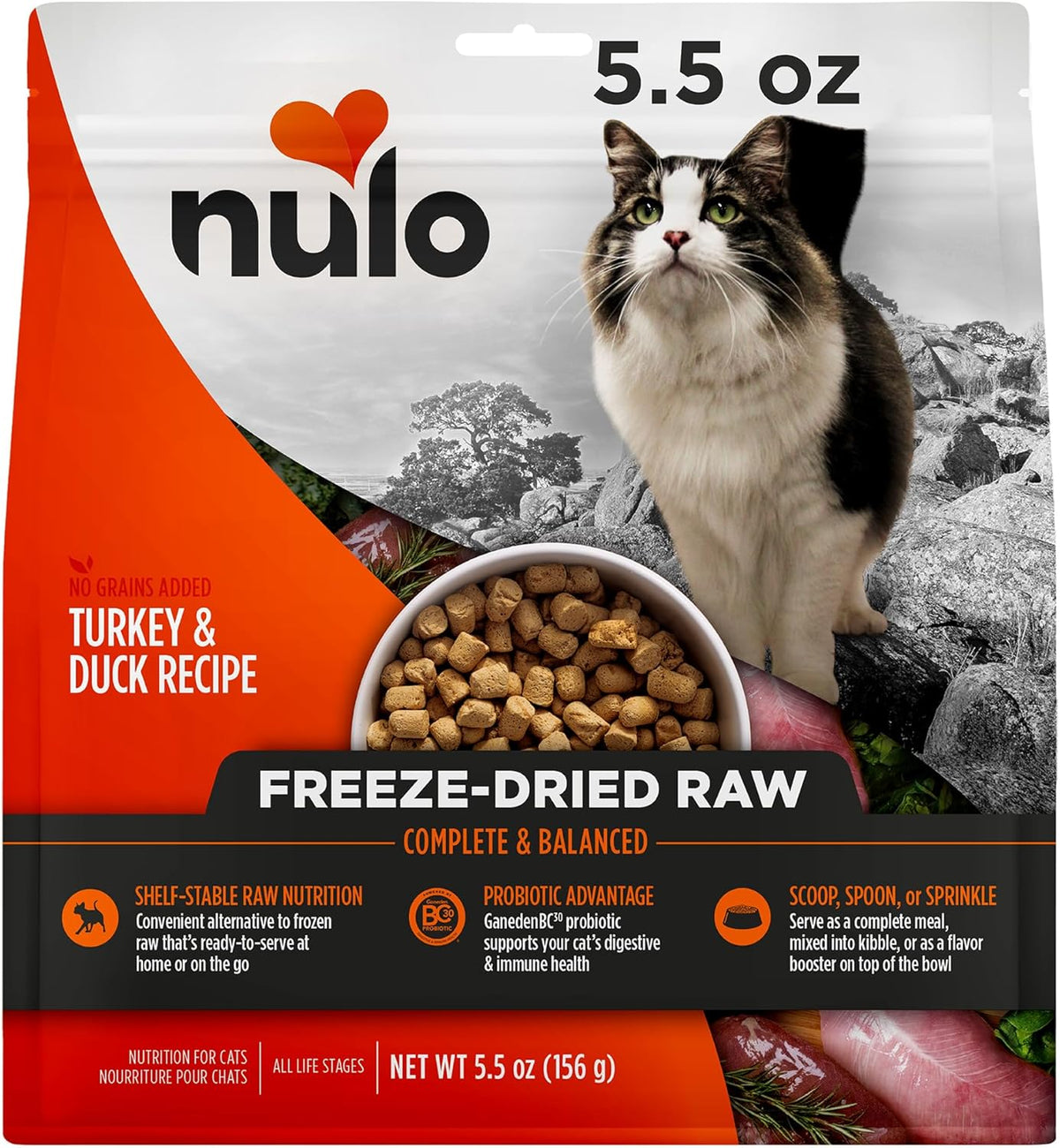 Nulo Freestyle Freeze-Dried Raw, Ultra-Rich Grain-Free Dry Cat Food for All Breeds and Life Stages