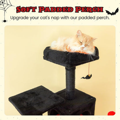 MWPO Gothic Cat Tree for Indoor Cats, 63.8 Inches Multi-Level Cat Tower with Sisal-Covered