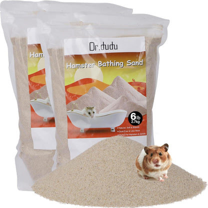 DR.DUDU Hamster Bath Sand, 12lb Dust Free Desert Sand or Potty Litter Sand for Hamster Chinchillas