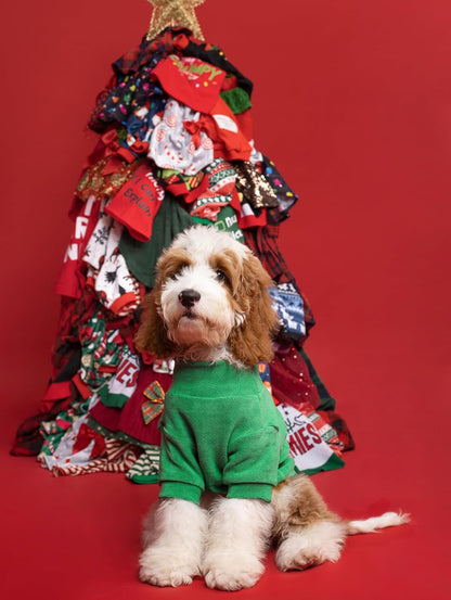Fitwarm 3 Pack Classic Fleece Dog Sweater, Christmas Dog Winter Clothes for Small Dogs Boy Girl