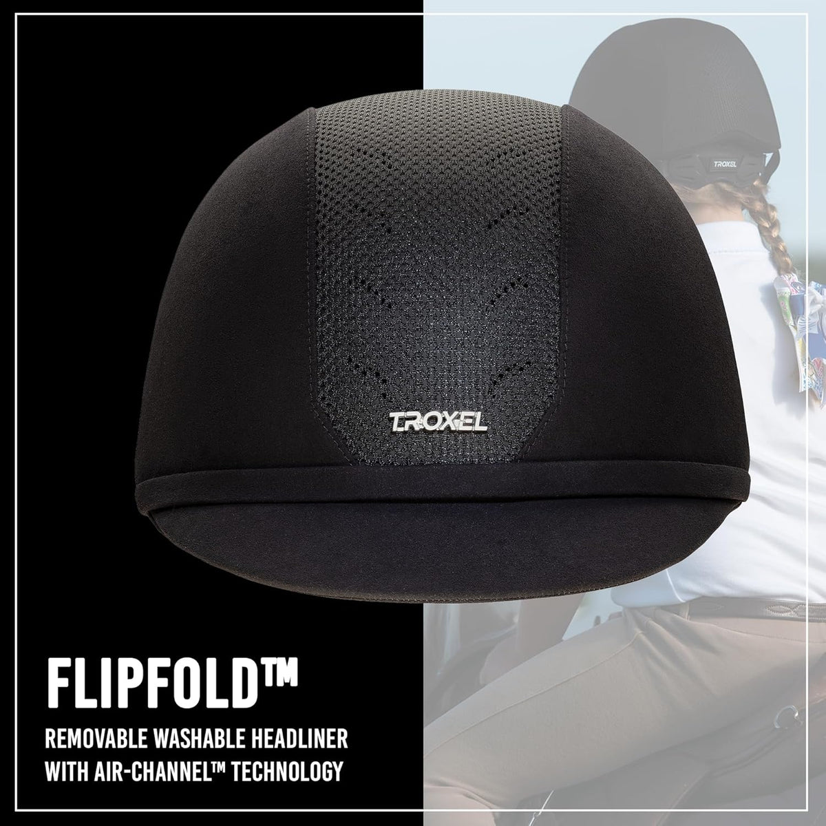 Troxel ES Sleek Horse Riding Helmet, Low-Profile, Self-Adjustable Design, Safety Horseback Riding