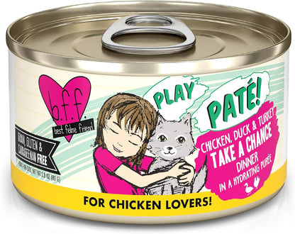 Weruva B.F.F. Play - Best Feline Friend Paté Lovers, Aw Yeah!, Chicken, Duck & Turkey Take a Chance