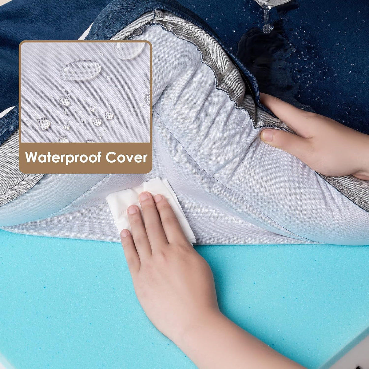 EHEYCIGA Orthopedic Dog Beds for Large Dogs, Waterproof Memory Foam Large Pet Bed with Sides