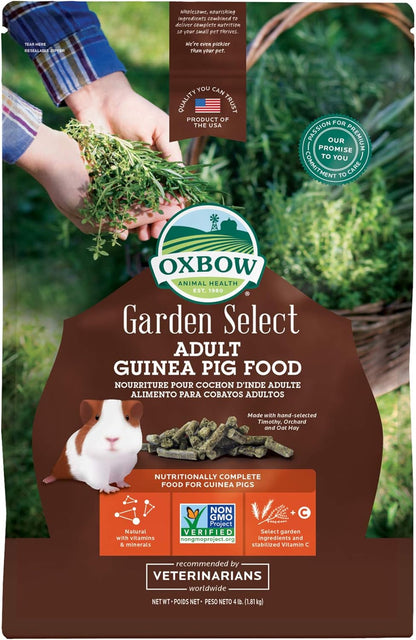 Oxbow Animal Health Garden Select Guinea Pig Food, Adult Guinea Pig, Made Timothy Hay, Vitamin &