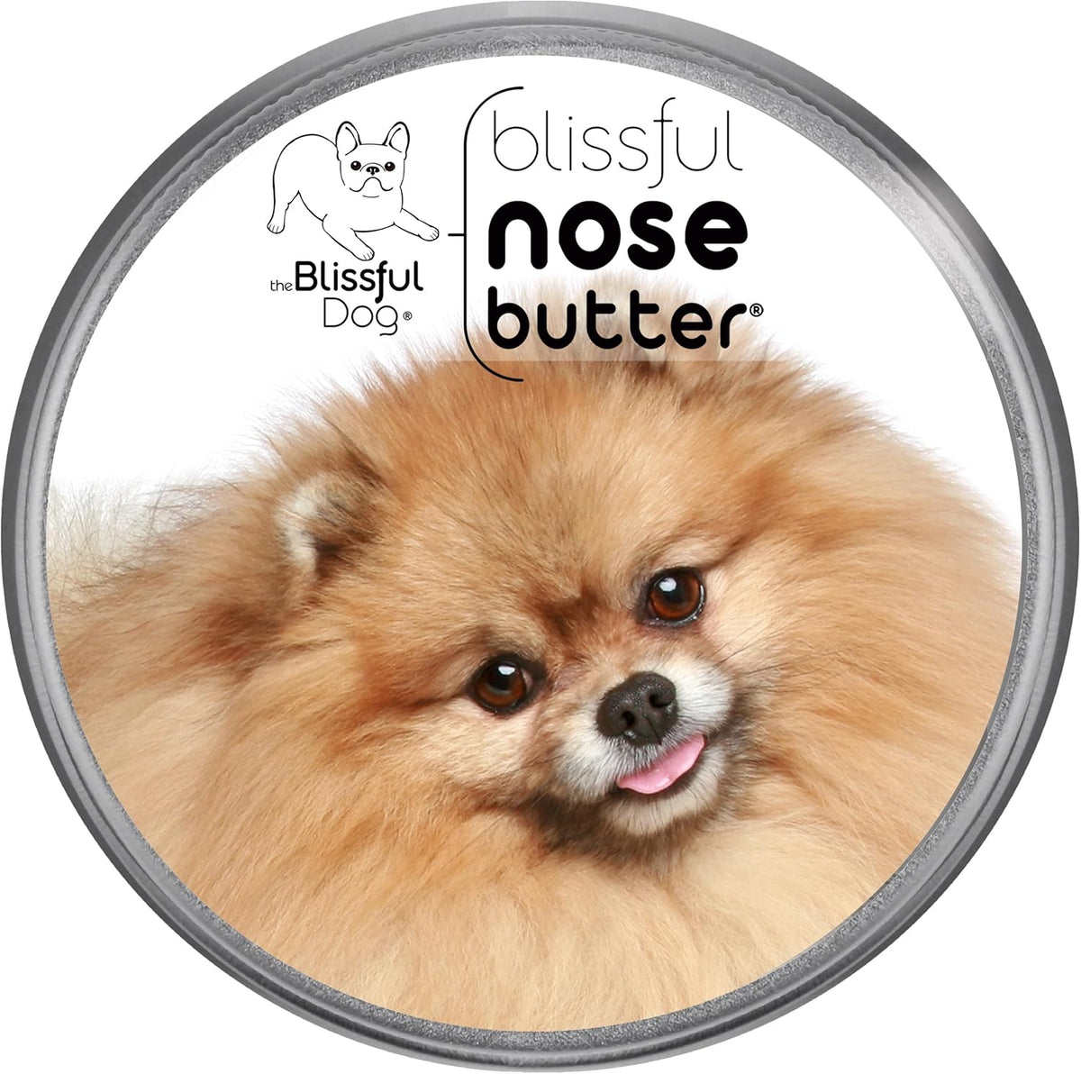The Blissful Dog Pomeranian Nose Butter for Dry, Cracked Skin, Lick-Safe Dog Nose Balm with