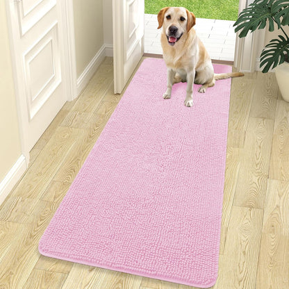 OLANLY Dog Door Mat for Muddy Paws 70x24, Absorbs Moisture and Dirt, Absorbent Non-Slip Washable