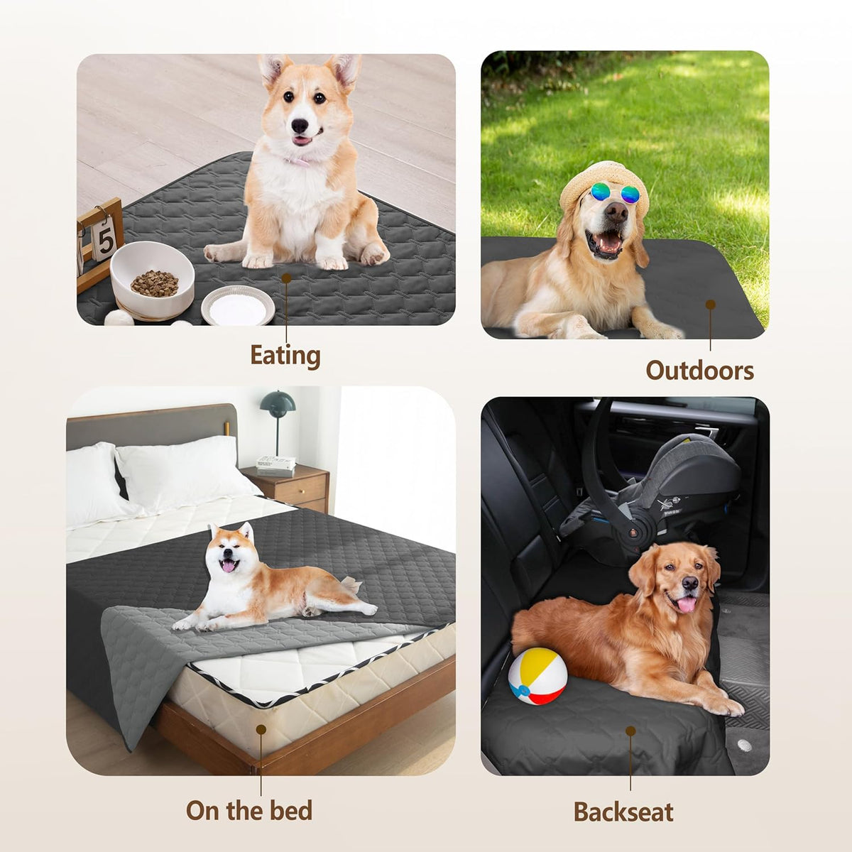gogobunny 100% Double Sided Waterproof Dog Blanket Soft Pet Bed Cover Reversible Protect Furniture