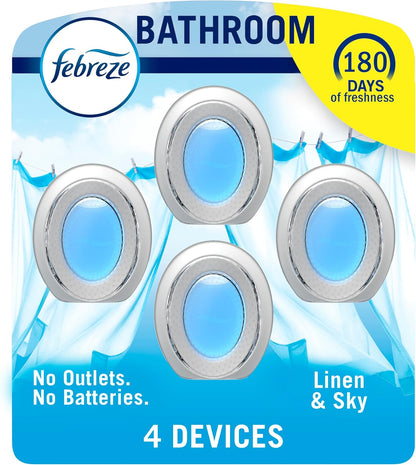 Febreze Bathroom Air Freshener, Odor-Fighting, Plug In Alternative, Air Fresheners for Home and