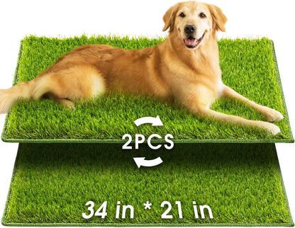 Hompet Artificial Grass for Dogs, 34"x21", Professional Dog Grass Mat, Easy to Clean with Drainage