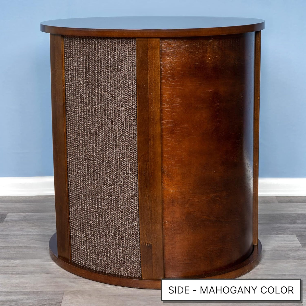 THE REFINED FELINE Purrrrfect End Table Cat Bed Cave in Black Espresso, Multipurpose Wood Cat