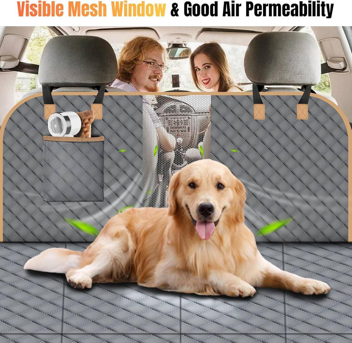 Dog Car Seat Cover for Back Seat, Dog Car Bed Cover with Strong Hard Bottom, Back Seat Extender